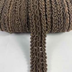 Koyu Kahverengi Dikişli Ko&ccedil; Boynuzu Şerit &ndash; Dekoratif Kenar S&uuml;s&uuml; ve El İşi Aksesuarı (3 Metre)-KBLY-1057