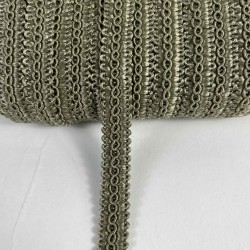 Koyu K&uuml;f Yeşili Dikişli Ko&ccedil; Boynuzu Şerit &ndash; Dekoratif Kenar S&uuml;s&uuml; ve El İşi Aksesuarı (3 Metre)-KBLY-1060