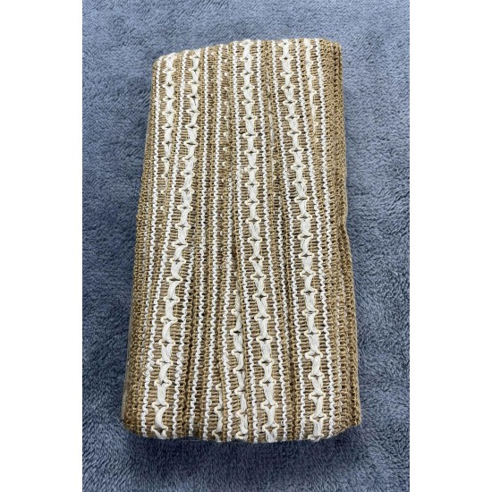 Rusteva Royal Hasir Serit Kurdele &ndash; Premium Bohem Jut Dekoratif Susleme 1 Metre-KBLYHSR-1