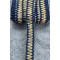 Nautiluxe Marine Hasır Şerit Kurdele &ndash; Lacivert Bohem Denizci Desenli Premium 1 Metre-KBLYHSR-11