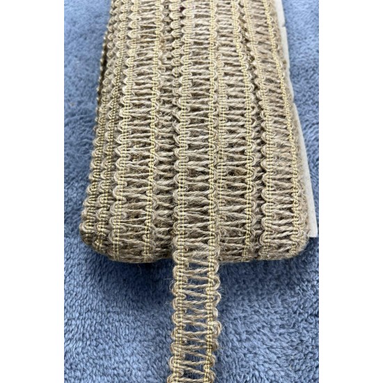 Loomvera Natural Hasır Şerit Kurdele &ndash; Rustik &Ouml;rg&uuml; Dekoratif Premium 1 Metre-KBLYHSR-15