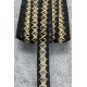 Noirterra Cross Hasır Şerit Kurdele &ndash; Siyah Rustik &Ouml;rg&uuml; Premium Dekoratif 1 Metre-KBLYHSR-16