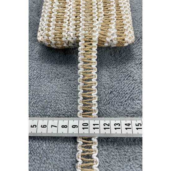 Jutessa Loop Hasir Dekoratif Serit Kurdele &ndash; Rustik Bohem Premium Susleme 1 Metre-KBLYHSR-2