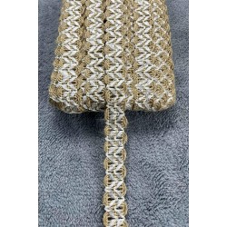 Pearlisse Crochet Hasır Şerit Kurdele &ndash; Beyaz &Ouml;rg&uuml; Detaylı Bohem Dekoratif 1 Metre-KBLYHSR-22