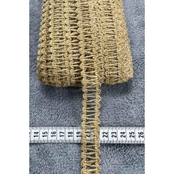 Rusteva Hasır &Ouml;rg&uuml; Şerit Kurdele &ndash; Rustik J&uuml;t Dekoratif El İşi S&uuml;sleme 1 Metre-KBLYHSR-25