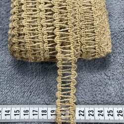Rusteva Hasır &Ouml;rg&uuml; Şerit Kurdele &ndash; Rustik J&uuml;t Dekoratif El İşi S&uuml;sleme 1 Metre-KBLYHSR-25
