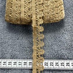 Luneria Loop Hasır Şerit Kurdele &ndash; Doğal J&uuml;t Vintage Dekoratif &Ouml;rg&uuml; Şerit 1 Metre-KBLYHSR-30
