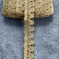 Luneria Loop Hasır Şerit Kurdele &ndash; Doğal J&uuml;t Vintage Dekoratif &Ouml;rg&uuml; Şerit 1 Metre-KBLYHSR-30