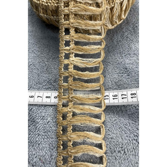 Macramevia Ladder Hasır Şerit Kurdele &ndash; Rustik Bohem &Ouml;rg&uuml; Dekoratif S&uuml;sleme 1 Metre-KBLYHSR-8