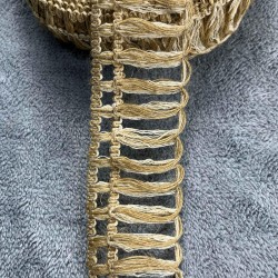 Macramevia Ladder Hasır Şerit Kurdele &ndash; Rustik Bohem &Ouml;rg&uuml; Dekoratif S&uuml;sleme 1 Metre-KBLYHSR-8
