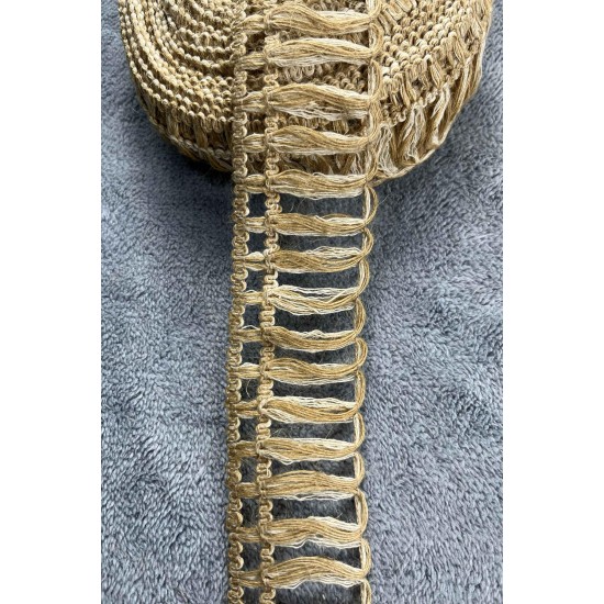 Macramevia Ladder Hasır Şerit Kurdele &ndash; Rustik Bohem &Ouml;rg&uuml; Dekoratif S&uuml;sleme 1 Metre-KBLYHSR-8