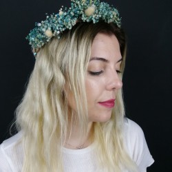 Su Yeşili Kuru &Ccedil;i&ccedil;ekli Ta&ccedil;-KCT-1003