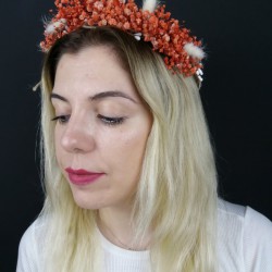 Turuncu Kuru &Ccedil;i&ccedil;ekli Ta&ccedil;-KCT-1005