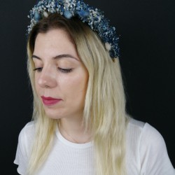 Mavi Kuru &Ccedil;i&ccedil;ekli Ta&ccedil;-KCT-1006