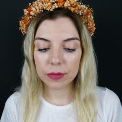 Turuncu Kuru &Ccedil;i&ccedil;ekli Ta&ccedil;-KCT-1008