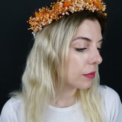 Turuncu Kuru &Ccedil;i&ccedil;ekli Ta&ccedil;-KCT-1008