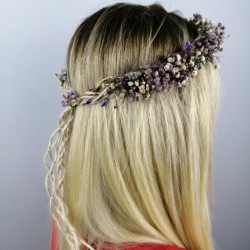 Mor Krem Kuru &Ccedil;i&ccedil;ekli Ta&ccedil;-KCT-1013