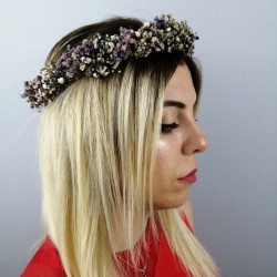 Mor Krem Kuru &Ccedil;i&ccedil;ekli Ta&ccedil;-KCT-1013