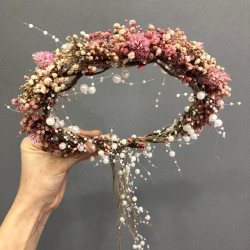 Pudra Cipsolu İncili Kuru &Ccedil;i&ccedil;ekli Ta&ccedil;-KCT-1016