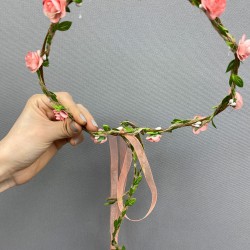 Somon Kağıt Güllü Yapraklı Nedime Tacı Ve Hediyelik Çocuk Tacı-KCT-1035