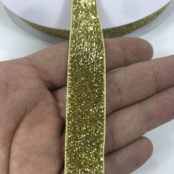 Altın Rengi Simli Kadife Kurdele 2 Cm-KDF-1005 Altın Rengi Simli Kadife Kurdele 2 Cm-KDF-1005