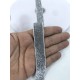 Gümüş Gri Simli Kadife Kurdele 2 Cm-KDF-1008