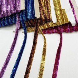 Simli Kadife Kurdele 1 cm-KDK-1006