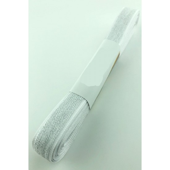 Beyaz Kadife Efektli Kurdele 1,5 cm-KDK-1029