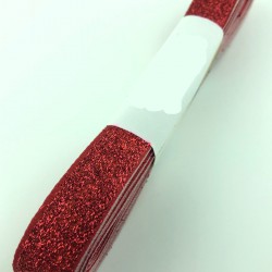 Kırmızı Kadife Simli Kurdele 1,5 cm-KDK-1061 Kırmızı Kadife Simli Kurdele 1,5 cm-KDK-1061