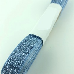 Mavi Kadife Simli Kurdele 1,5 cm-KDK-1062 Mavi Kadife Simli Kurdele 1,5 cm-KDK-1062