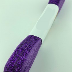 Mor Kadife Simli Kurdele 1,5 cm-KDK-1063