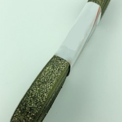 Antik Yeşil Kadife Simli Kurdele 1 cm-KDK-1068 Antik Yeşil Kadife Simli Kurdele 1 cm-KDK-1068