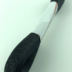 Siyah Kadife Simli Kurdele 1 cm-KDK-1075