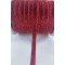 Kırmızı Simli Kadife Kurdele Süsleme Paketleme Kurdelesi 1 Cm-KDK-1086