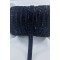 Siyah Simli Kadife Kurdele Süsleme Paketleme Kurdelesi 1 Cm-KDK-1092