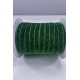 Yeşil Simli Kadife Kurdele Süsleme Paketleme Kurdelesi 1 Cm-KDK-1093