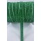 Yeşil Simli Kadife Kurdele Süsleme Paketleme Kurdelesi 1 Cm-KDK-1093
