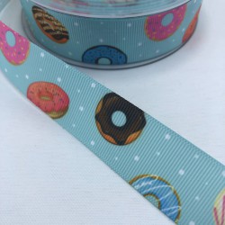 Su Yeşili Donet Desenli Grogren Kurdele-KDL-1001