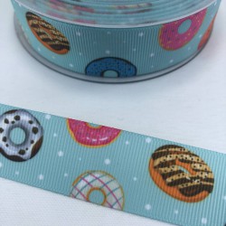 Su Yeşili Donet Desenli Grogren Kurdele-KDL-1001