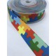 Rengarenk Puzzle Desenli Grogren Kurdele-KDL-1003