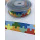 Rengarenk Puzzle Desenli Grogren Kurdele-KDL-1003