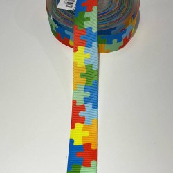 Yapboz Baskılı Grogren Kurdele-KDL-1008