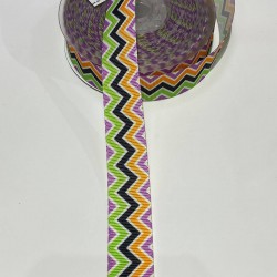 Çizgili Desenli Baskılı Grogren Kurdele-KDL-1016