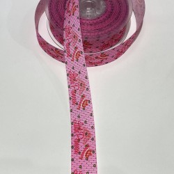 Baskılı Desenli Grogren Kurdele-KDL-1017