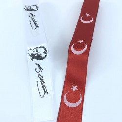 Atatürk Ay Yıldız Saten Kurdele-KDL-1027