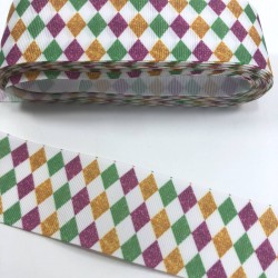 Rengarenk Pitikare Desenli Grogren Kurdele-KDL-1056