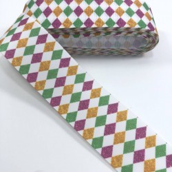 Rengarenk Pitikare Desenli Grogren Kurdele-KDL-1056