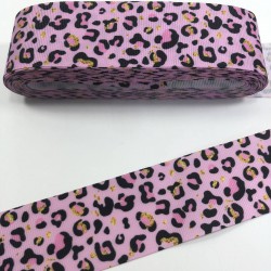 Pembe Leopar Desenli Grogren Kurdele-KDL-1070