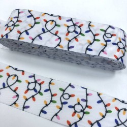 Beyaz Işık Desenli Grogren Kurdele-KDL-1071