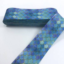 Su Yeşili Balon Desenli Grogren Kurdele-KDL-1074